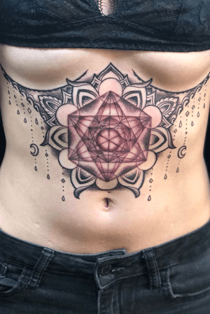 Metatrons circle, sacred geometric tattoo 