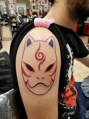 Naruto Kakashi mask variation tattoo. :)