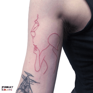 Single line in red for Cecilie, thanks so much! For appointments write me a PM.#singlelinetattoo ....#tattoo #tattoos #blackwork #ink #inked #tattooed #tattoist #blackworktattoo #copenhagen #københavn #singlalinewoman #tatoveriger #tatted #minimalistictattoo #theoldbarbershop #tatts #tats #moderntattoo #tattedup #inkedup#berlin #berlintattoo #tattoosalonen #singleline #tatovering #lineworktattoo #linework  #backpiece 