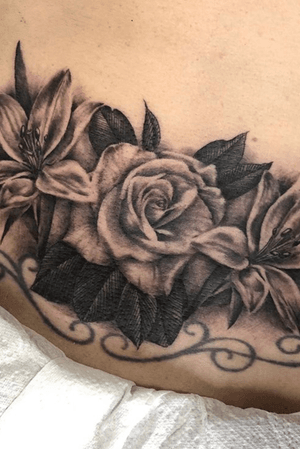 Black and grey cover up