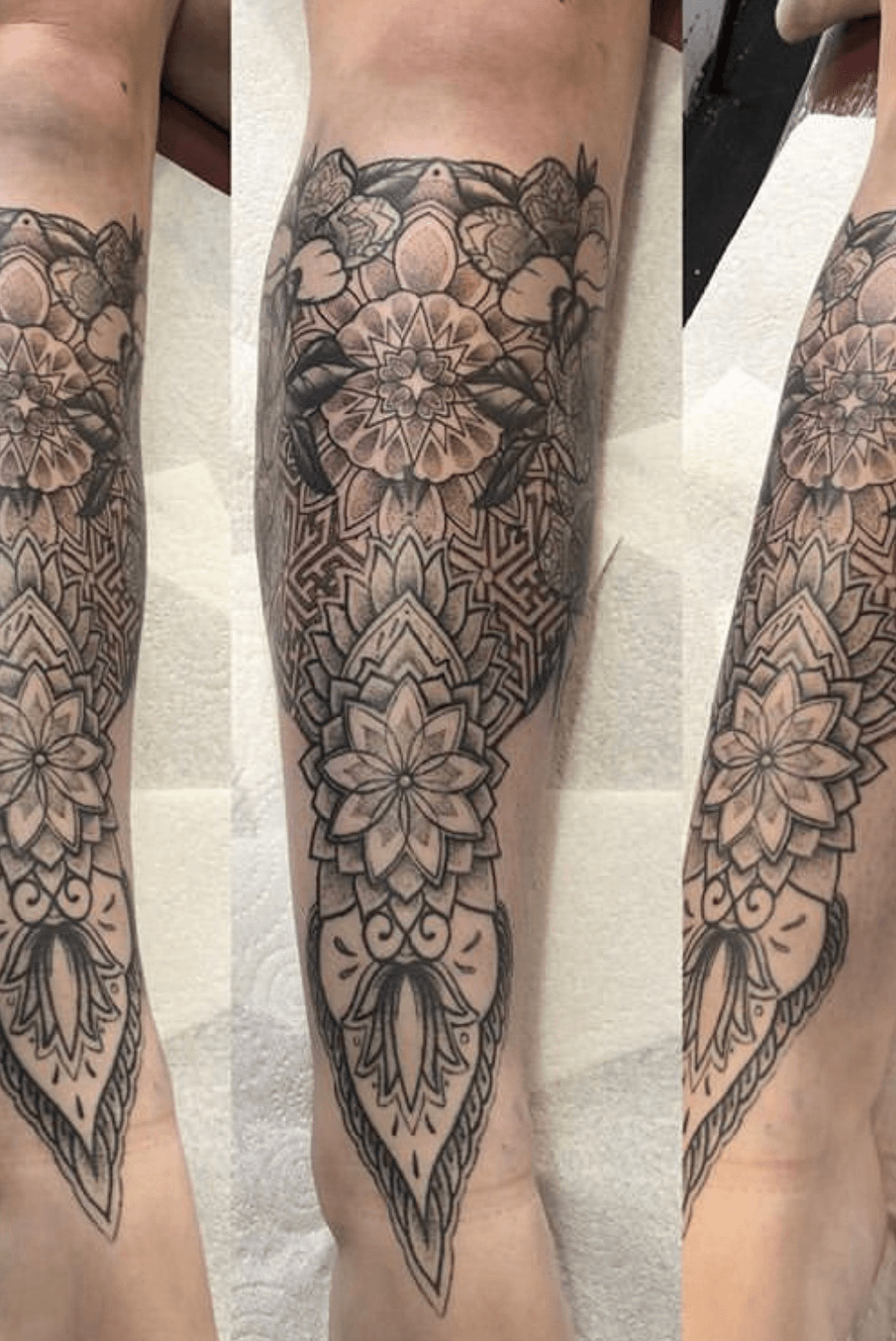 Tattoo uploaded by Sophie Sparrow • Ongoing dot work leg sleeve
