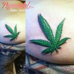 Hemp / Marijuana / Weed Leaf Tattoo #Leaf #LeafTattoo #Hemp #HempLeaf #Marijuana #MarijuanaLeaf #WeedLeaf #BumTattoo #FunTattoo 
