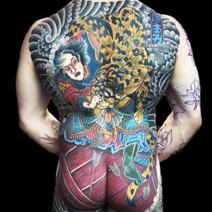 Traditional Japanese Back Piece - Suikoden Warrior