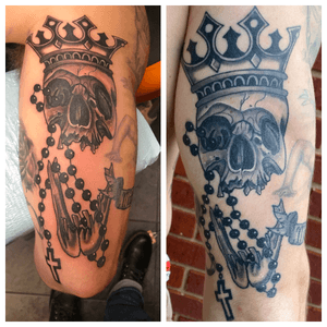 Fresh on the left healed on the right 