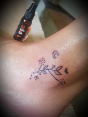 Beautiful Hand Poke Tattoo by Kerri Friskin