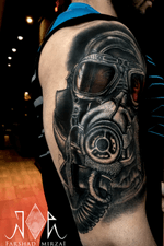 Cover up! کاور #Gasmask #gasmasktattoo #Darktattoo #tattoo #تتو instagram: @joeart_tattoo 