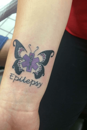 This is my medical tattoo representing my epileptic seizure disorder 