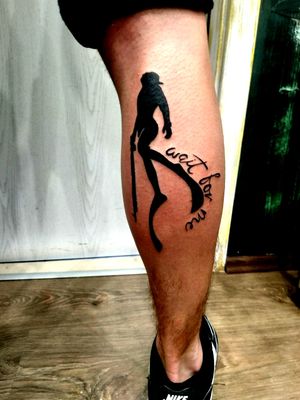 Diver tattoo,made by Sanja Taraš - Grinch Ink Split #divertattoo #freedive #spearfishing #grinchink