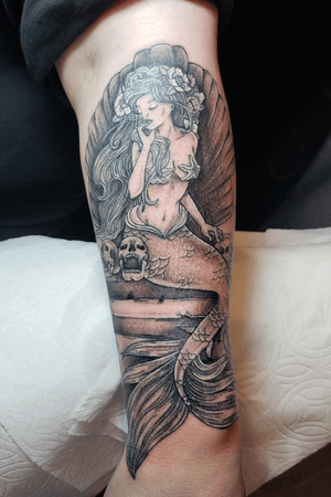 Mermaid for a client. Message me on here for quotes or stop in at Nocturnal Tattoo 6474 w 20th Ave Lakewood Colorado 