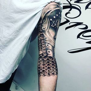 Lord of the rings chainmail and armour tattoo.
