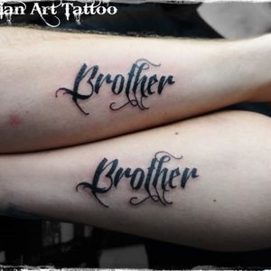 First tattoo,with my Brother.