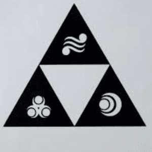 Triforce with emblems of the 3 goddesses