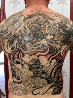 Traditional Japanese back piece in progress..