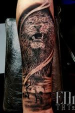 Lion tattoo done by me, if you want something similar for a good price get in contact ✌