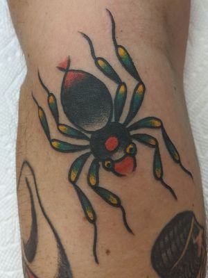 Friday the 13th Spider #AmericanTraditional #spider #f13tattoo 
