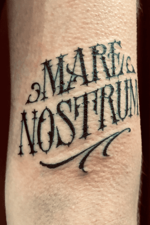 •Third tattoo, November 2019• #lettering #armtattoo #Black 