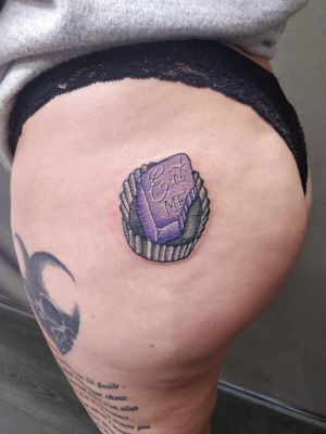 #eatme on #booty ! #foodtattoo #FoodTattoos #bootytattoo #colors #nicetattoo #finetattoo #flashtattoo #bordeaux #frenchartist #frenchietattoo #french #frenchfries #cake #cakeart #FrenchTattoos #tattooshop #france 