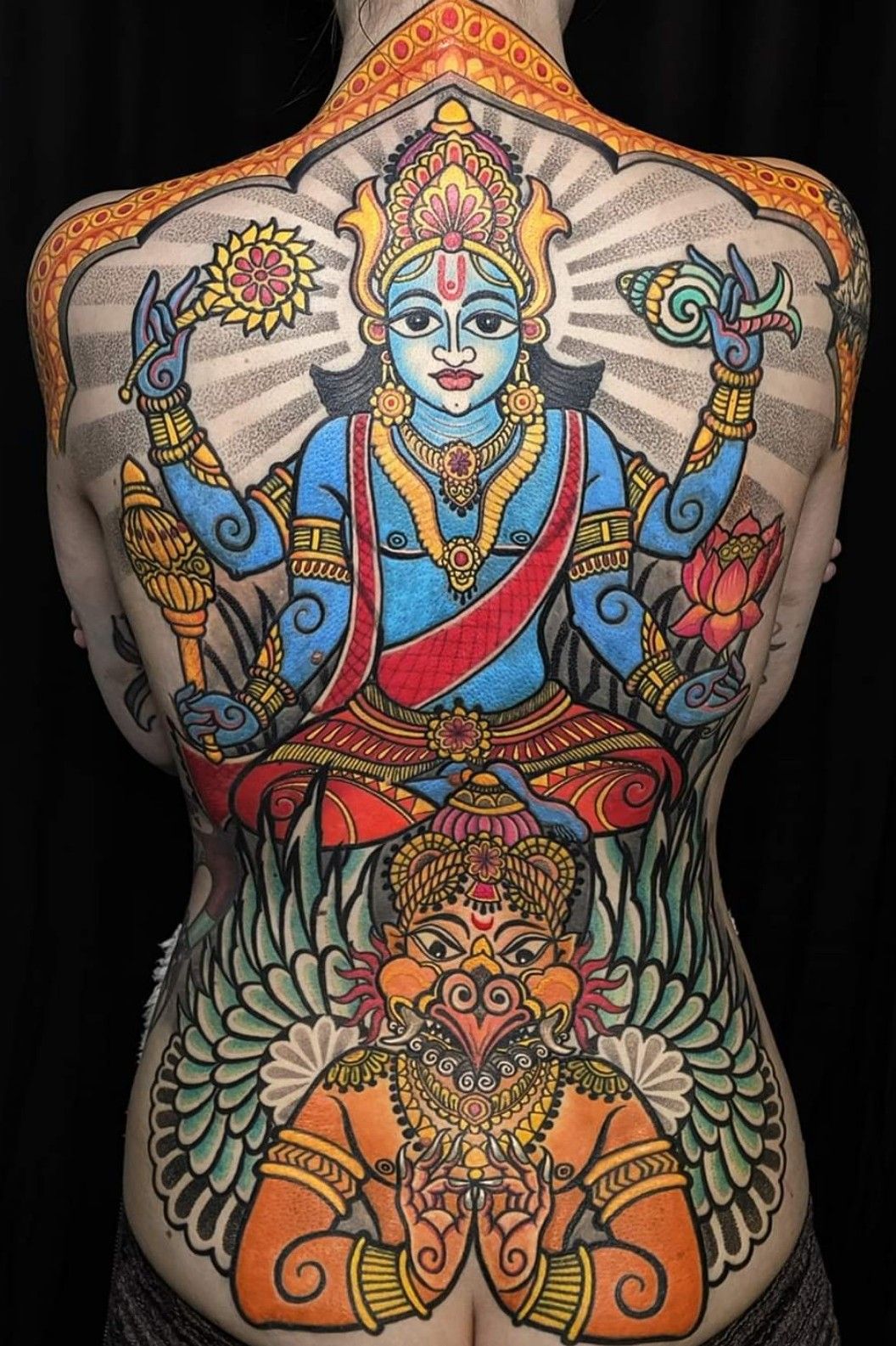Divine tattoos for Lord Krishna devotees