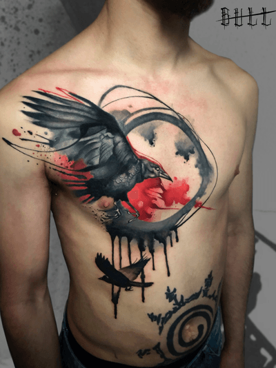 #crow #crowtattoo #crows #pescara #montesilvano #abruzzo #tattoo #tattoos #watercolourtattoo #corvo #corvi #tatuaggi #tatuaggio 