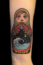 #russiannestingdoll #cute #girlytattoo # girly #girlytattoos #girlswithink #girlswithtattoos #girlswithtats #nestingdoll #color #colorful #neotraditional #colortattoo #colortattoos