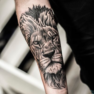 Lion Tattoo Done by: Jannes de Groot
