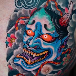 blue hannya mask