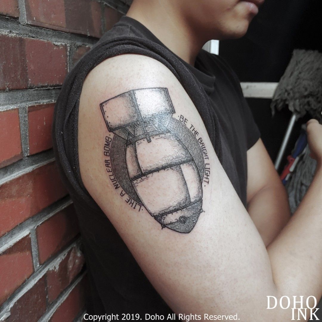 Tattoo uploaded by DohoInk  Atomic Bomb Be the bright light like a Nuclear  bomb  Tattoodo