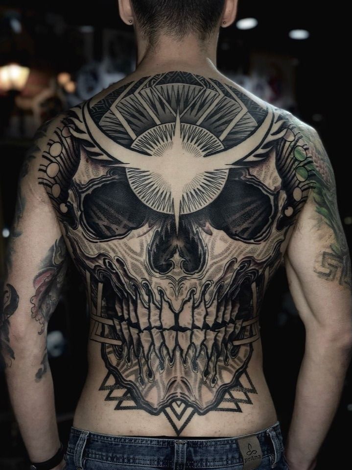 40 Skull Back Tattoo Designs For Men  Masculine Ink Ideas  Skull tattoo  design Tattoo designs men Skull tattoo