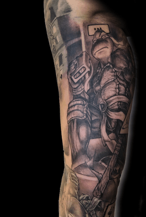 Donatello inside arm .