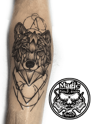 Kurt dövme çalışmamız..Our Wolf tattoo work..#dotwork #wolf #leg #dot #symbolic #liner #unrealistic