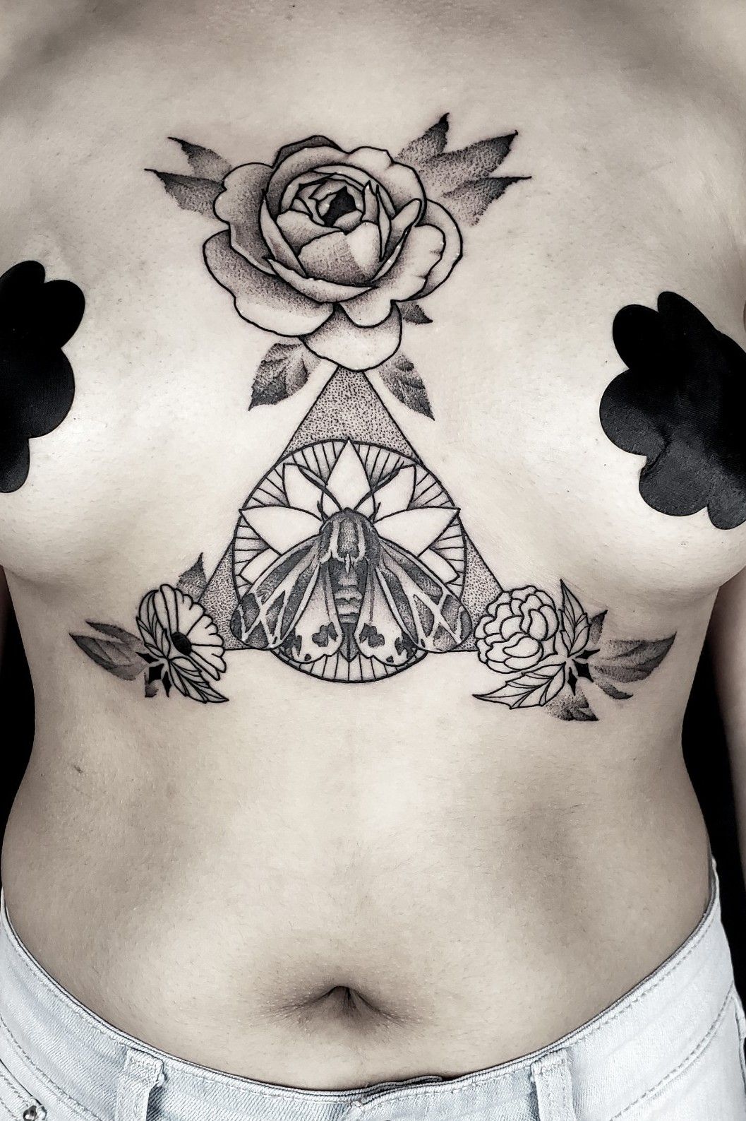 Tattoo uploaded by V • Sternum-underboob-chest piece We're doing