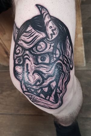 Oni Tattoo - Knee