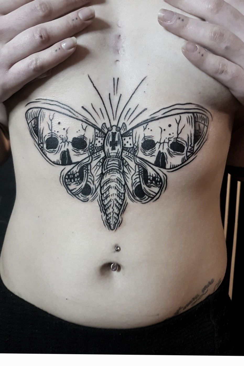 Gothic Moth Tattoo  Tattoo for a week