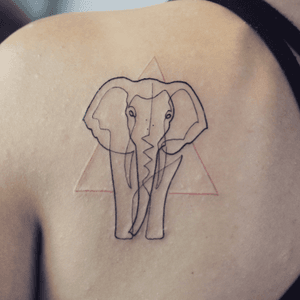 Single line elephant tattoo - Tattoo Chiang Mai    #linework #singleline #fineline #lines #instatattoo #inkstagram #inked #tattoolife #tattooculture #ChiangMai #tattoochiangmai #tattoostudiochiangmai #tattooartistchiangmai