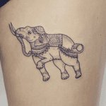 Line elephant tattoo - Tattoo Chiang Mai #elephant #btattooing #linework #fineline #blacktattoo #inkstinctsubmission #inkstagram #ChiangMai #tatuagem #tattoochiangmai #tattooartistchiangmai #tattoostudiochiangmai 
