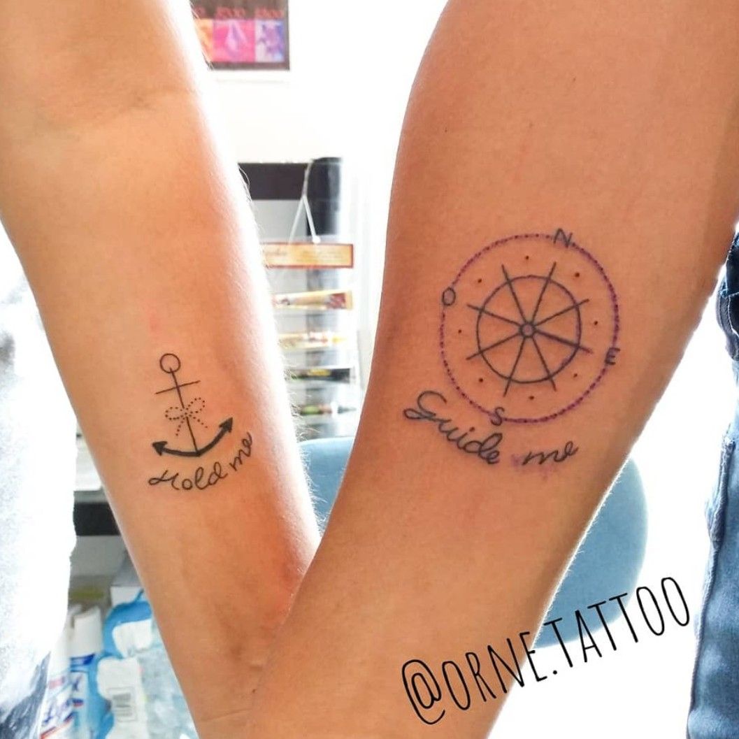 Tattoo uploaded by Ornella • Pareja tatuaje tattoo anchor ancla Timon •  Tattoodo