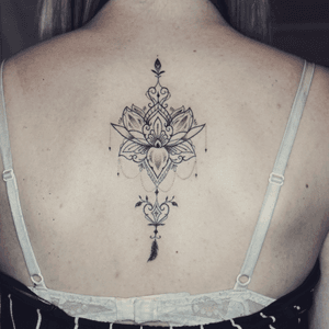 Ornamental line lotus tattoo - Tattoo Chiang Mai    #blackwork #ornamental #linework #Tattoodo #inkstinctsubmission #tatouage #tattoolife #btattooing #tattooart #lotus #ChiangMai #tattoochiangmai #tattoostudiochiangmai #ornamentaltattoo 