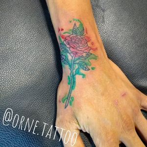 Acuarela Rosa tattoo rose 