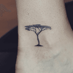 Minimal African tree tattoo - Tattoo Chiang Mai #tree #smalltattoo #minimalist #blackwork #btattooing #tattooculture #inkstagram #instatattoo #Tattoodo #ChiangMai #Africa #tattoochiangmai #tattooartist 
