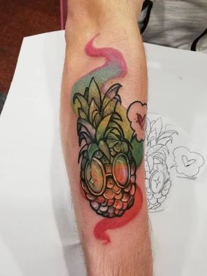 Custom pinapple tattoo