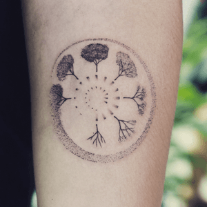 Tree phrases dotwork tattoo - Tattoo Chiang Mai #dotwork #minimalistic #smalltattoo #tree #Tattoodo #battattoo #tattooist #tattooart #inkstinctsubmission #tatouage #ChiangMai #tattoochiangmai