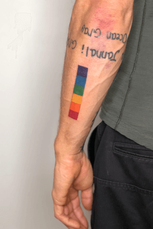 Color tattoo, minimalist tattoo 