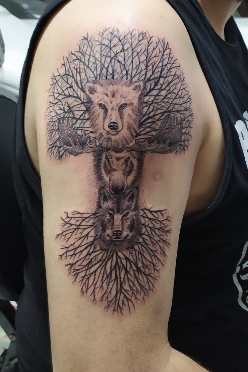 Bear Tattoo Totemic Animal Bearish Grin Stock Illustration 768410104   Shutterstock
