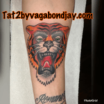 #handcraftedwhileyouwait #traditionaltiger #traditionaltattoos #traditional