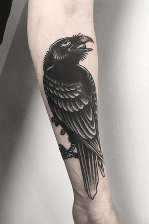 -CROW-Done on @brendoni95 Thanks again for the oportunity and the crazy eye scratching koala stories hahaha...For more tattoos you can find me @motorinktattooshop ...For more info send me a DM...Thanks 🖖🏿🖖🏿🖖🏿...#crow #crowtattoo #europeblacktattoo #tattoo #tattoos #bird #birdtattoo #details #detailed #art #tattooidea #tattoodesigns #thehague #amsterdam #leiden