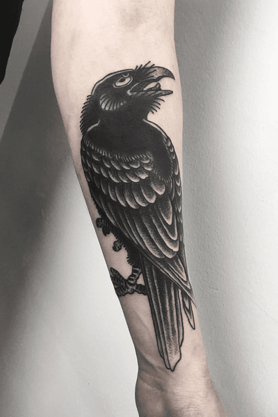 -CROW- Done on @brendoni95 Thanks again for the oportunity and the crazy eye scratching koala stories hahaha . . . For more tattoos you can find me @motorinktattooshop . . . For more info send me a DM . . . Thanks 🖖🏿🖖🏿🖖🏿 . . . #crow #crowtattoo #europeblacktattoo #tattoo #tattoos #bird #birdtattoo #details #detailed #art #tattooidea #tattoodesigns #thehague #amsterdam #leiden