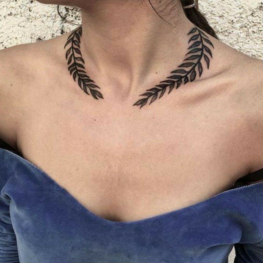 Tattoo uploaded by Whatsername  Leaf neck  Tattoodo