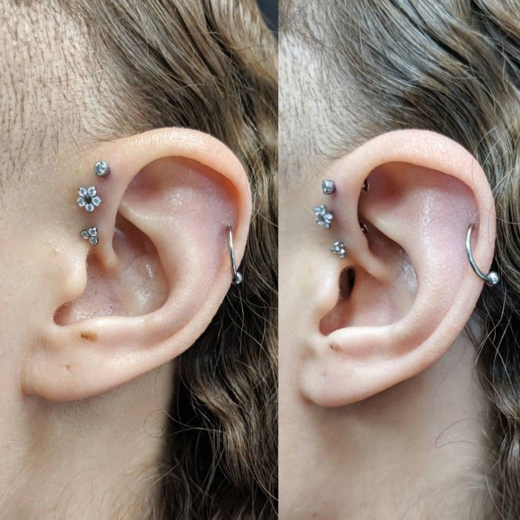 triple outer helix piercing