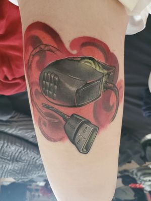 New school gaming mouse tattoo by Bobby Link (not found in the search for artists)