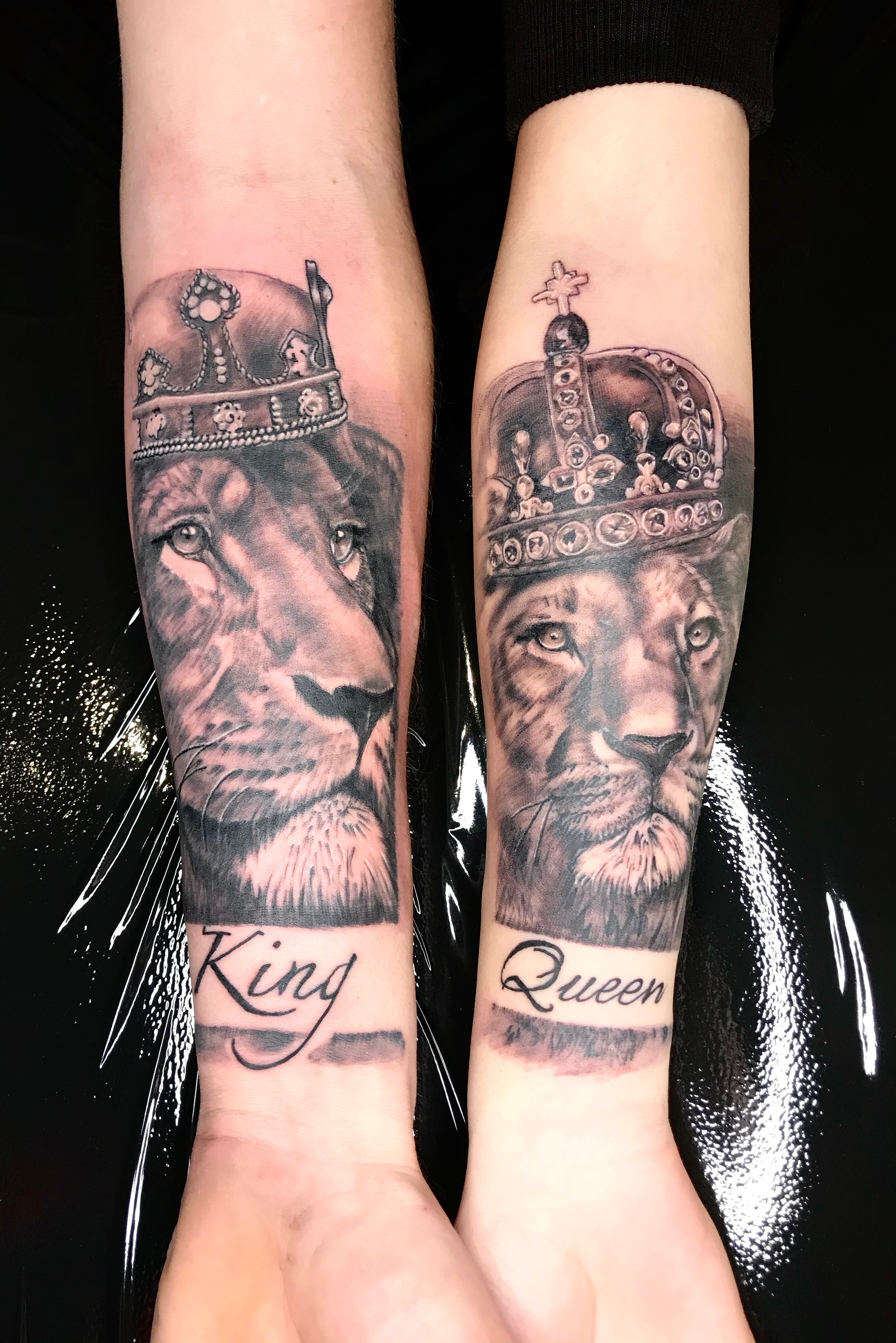 Tattoo uploaded by Alyssa • #couplestattoo #kingandqueen